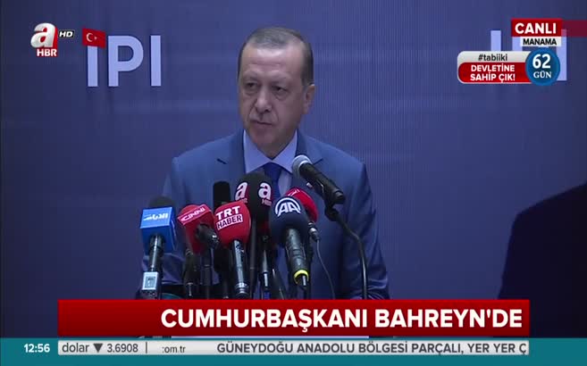 Erdoğan'dan Bahreyn'e teşekkür