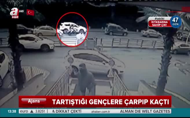 İstanbul'da tartıştığı gençlere çarpıp kaçtı