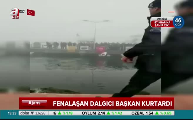 Fenalaşan dalgıcı başkan kurtardı