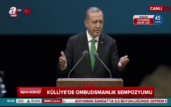 Cumhurbaşkanı Erdoğan, Ombudsmanlık Sempozyumu'nda konuştu