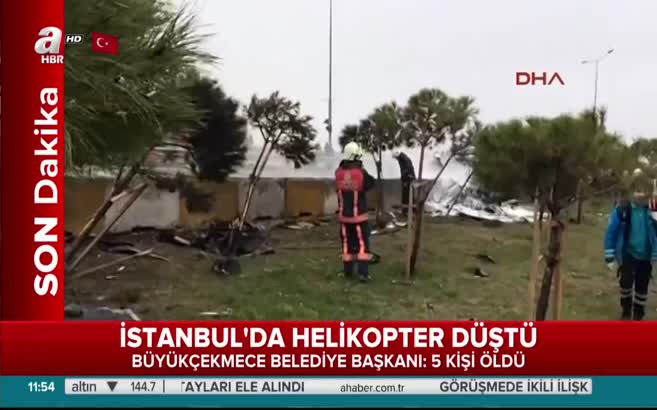 İstanbul'da helikopter düştü! Ölüler var ilk resmi açıklama geldi