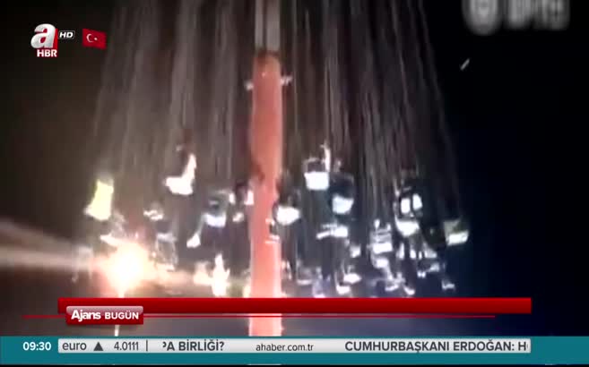 Lunaparkta salıncak yere çakıldı