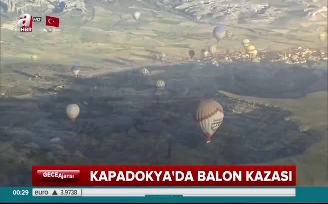Kapadokya'da balon kazası