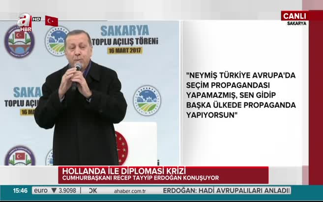 Erdoğan Arapların sözüyle yanıt verdi