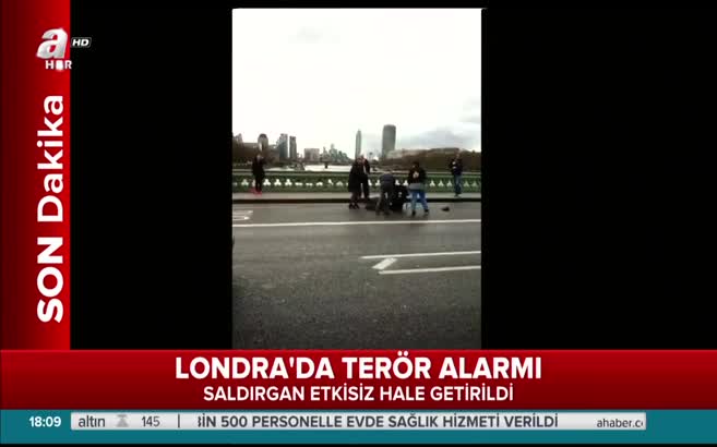 Londra'da parlamento önünde silahlı saldırı