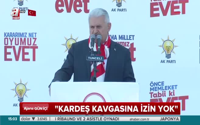 Başbakan: Tunceli'de CHP ve HDP'ye yüklendi