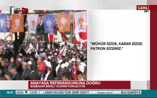 Başbakan Yıldırım: Milletin seçtiği tek adam olmaz