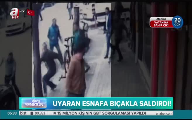 Servis şoföründen esnafa saldırı