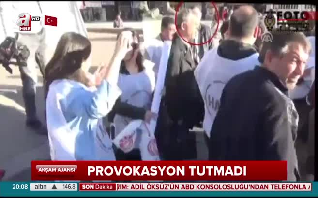 Polis değil, eylemci çıktı