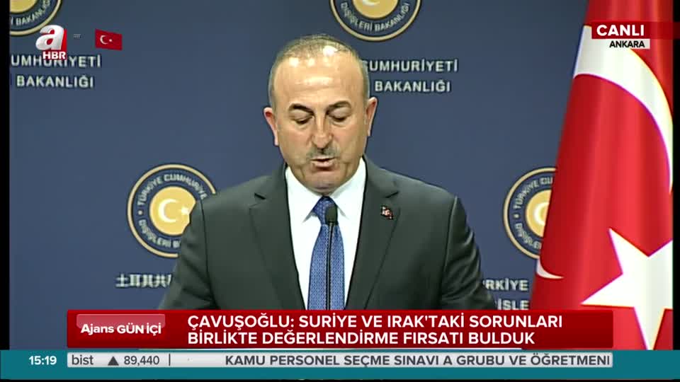 Bakan Çavuşoğlu ABD’li mevkidaşı Tellirson’a YPG’ye verilen destek bizi üzdü
