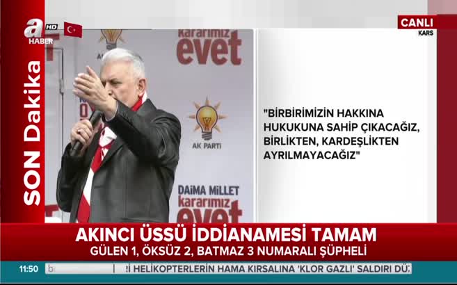 Başbakan Yıldırım: Tavırlarını görüyorsunuz! Kol Kola girdiler