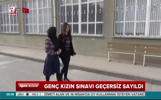 YGS'ye giren genç kızın sınavı geçersiz sayıldı