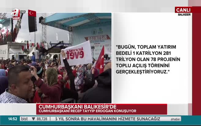 Cumhurbaşkanı Erdoğan'dan Balıkesirlilere iki müjde