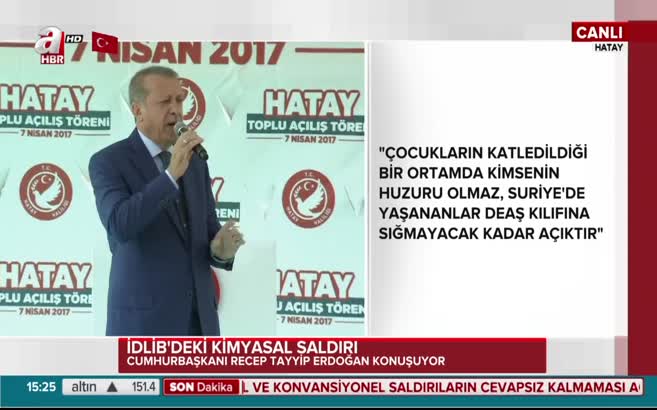 Erdoğan: ABD'nin saldırısını olumlu buluyoruz ama yeterli değil