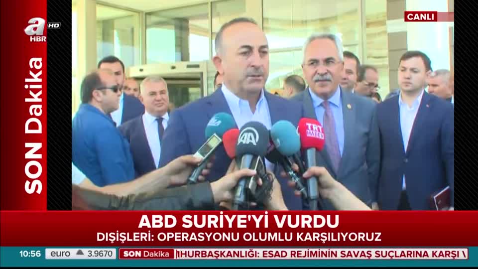 Bakan Çavuşoğlu: ABD'nin müdahalesini yerinde buluyoruz