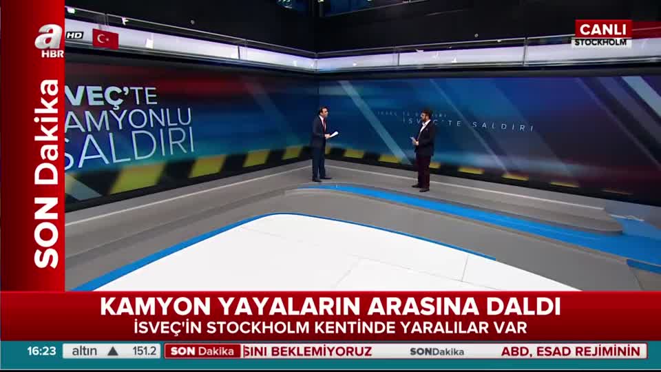 İsveç Stockholm’de komyonlu saldırı