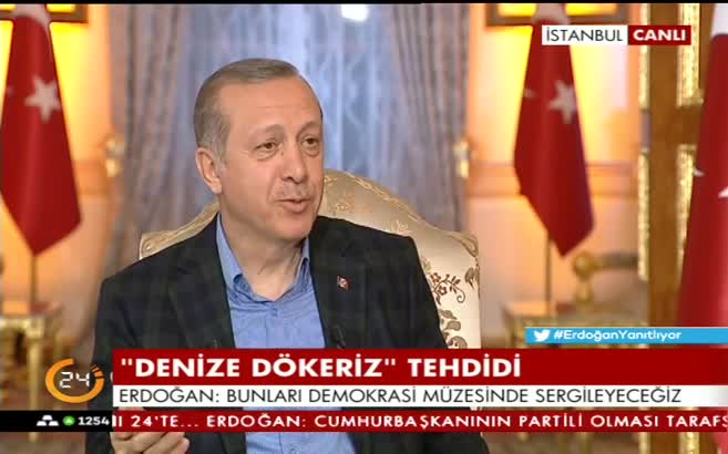 Cumhurbaşkanı Erdoğan'dan 'denize dökeriz' tehdidine cevap!