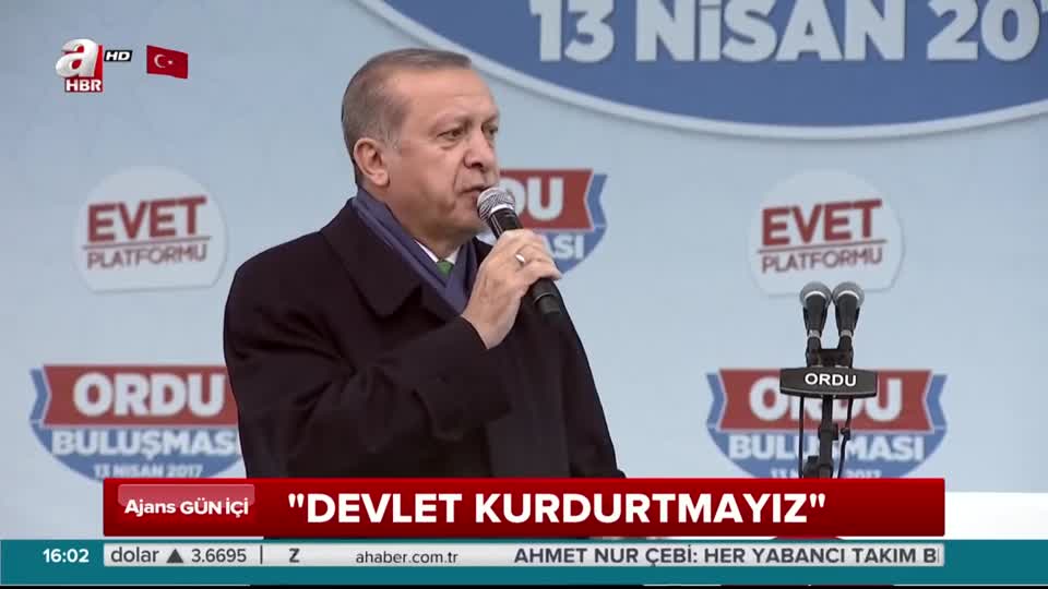 Erdoğan: Sınırımızda devlet kurdurmayız