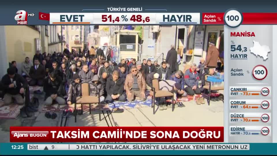 Taksim Camii’nde sona doğru