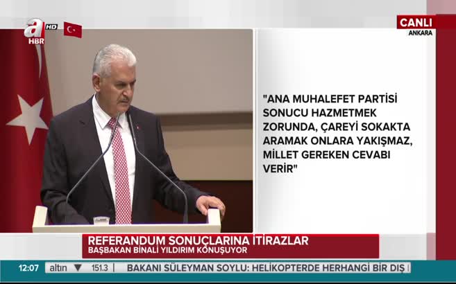 Başbakan Yıldırım: Milletime çağrı yapıyorum