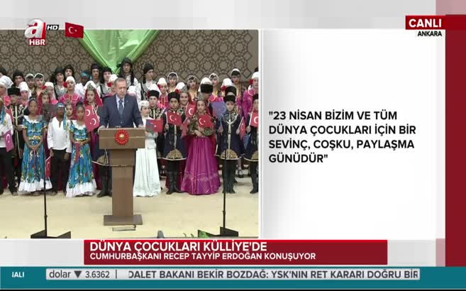 Erdoğan çocuklara şiirle seslendi