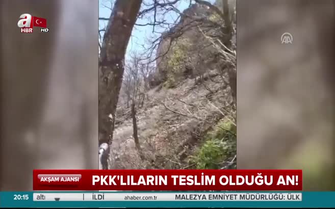 PKK'lıların teslim olduğu an!