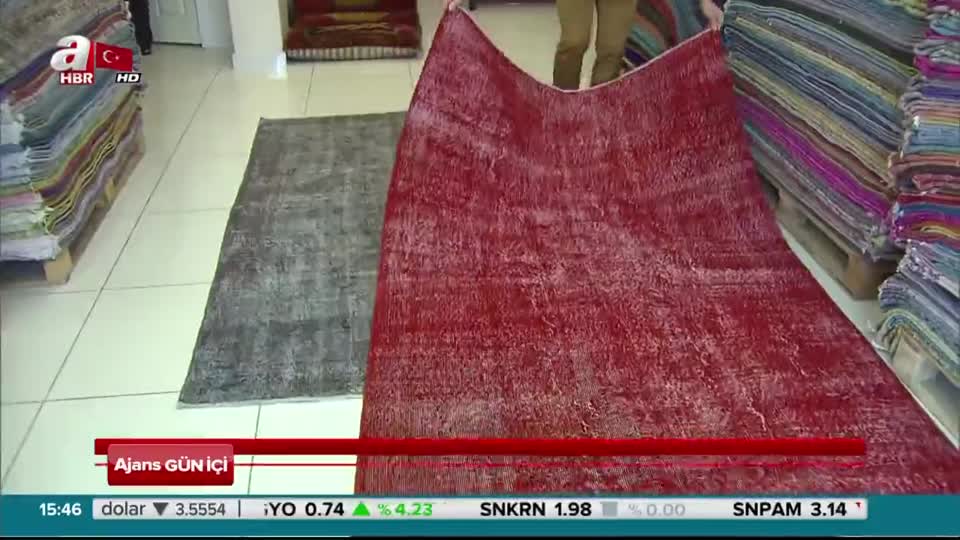 Halıları eskitip dünyaya satıyorlar
