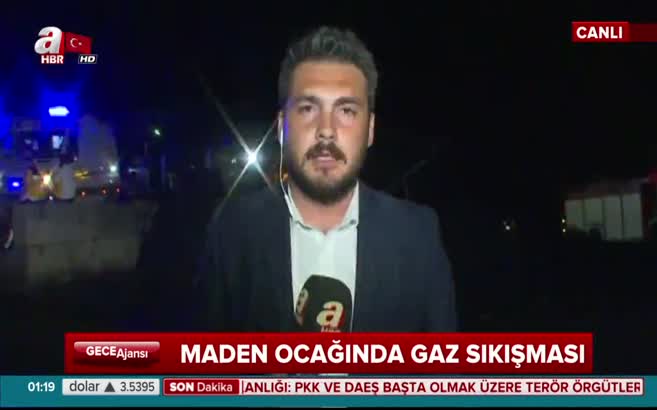 Maden ocağında gaz sıkışması
