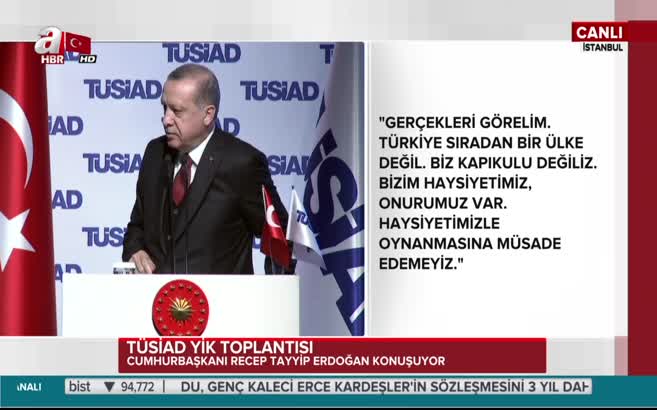 Erdoğan: Ben bu milletin izzetini şerefini ayaklar altına aldırtmam!