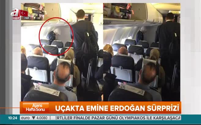 Yolcu uçağında Emine Erdoğan sürprizi