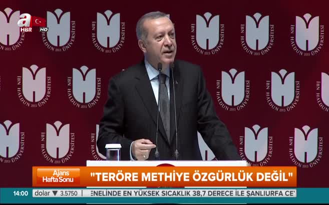Erdoğan: Teröre methiye özgürlük değil!