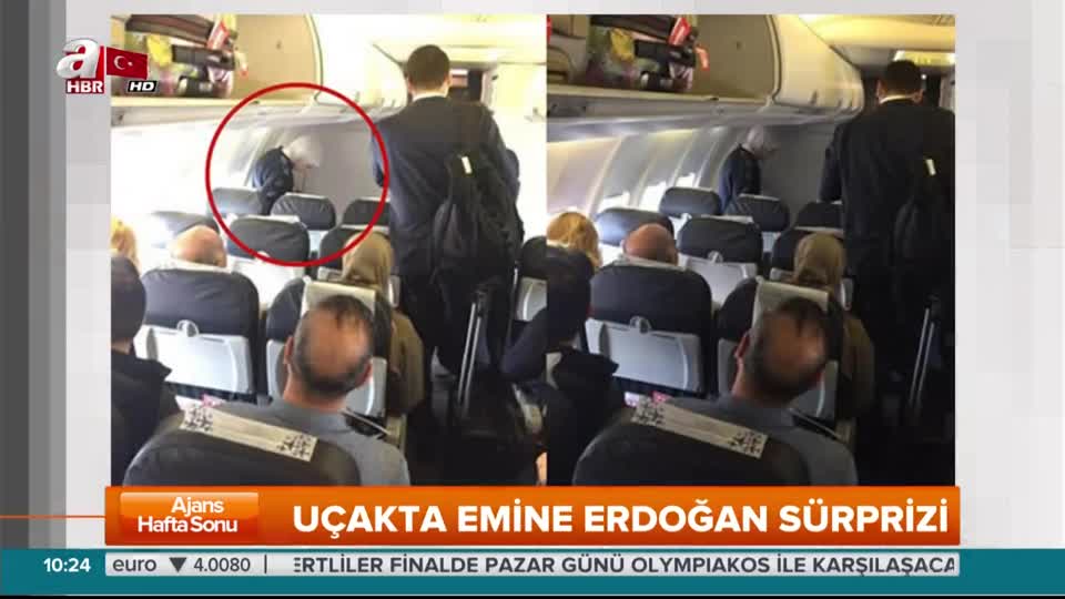 Yolcu uçağında Emine Erdoğan sürprizi