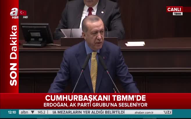 Cumhurbaşkanı Erdoğan AK Parti Grubu'nda ilk mesajı verdi