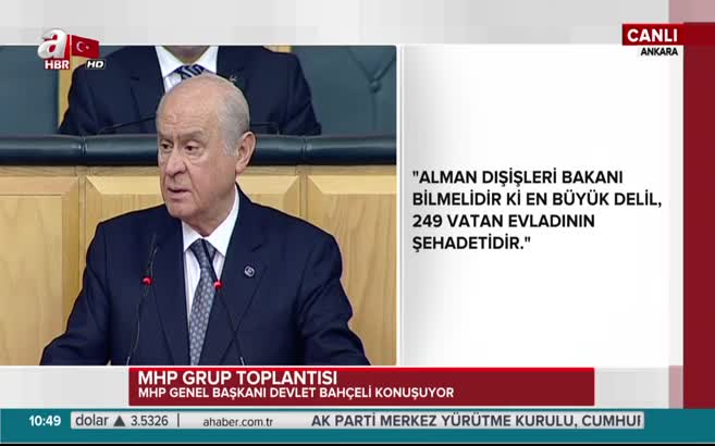 Bahçeli'den Almanya hakkında İncrilik çıkışı: Ardınıza bakmadan çeker gidersiniz