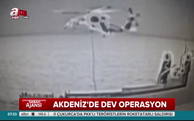 Akdeniz'de nefes kesen operasyon kamerada!