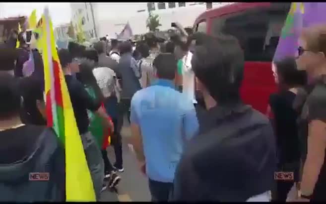 Alman polisi kendisine saldıran PKK'lıları böyle yere serdi!