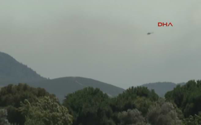 İzmir'de yangın söndürme helikopteri baraja düştü