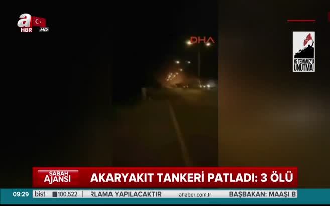 Akaryakıt tankerinin patlama anı kameraya yansıdı