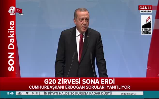 Erdoğan: "O toplantı 15 Temmuz'un devamı niyetindeydi"