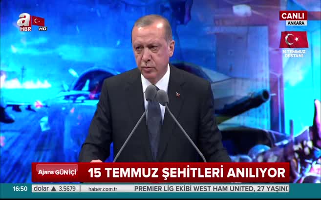 Cumhurbaşkanı Erdoğan 15 Temmuz programını açıkladı