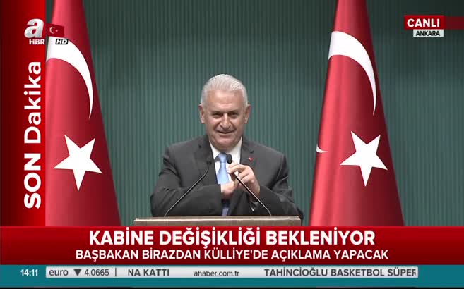 Başbakan Yıldırım yeni kabineyi açıkladı