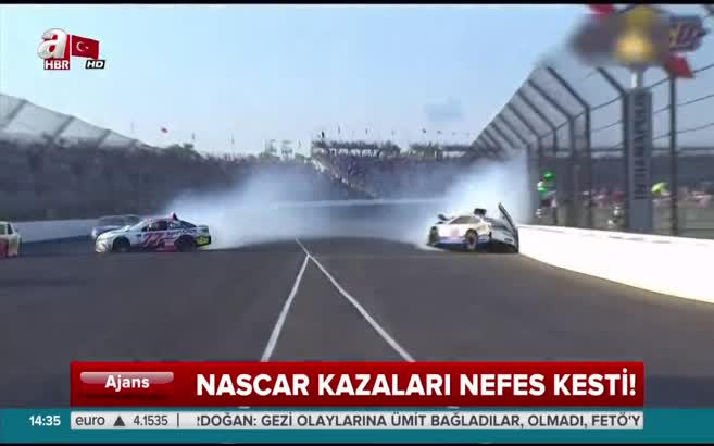 NASCAR kazaları nefes kesti