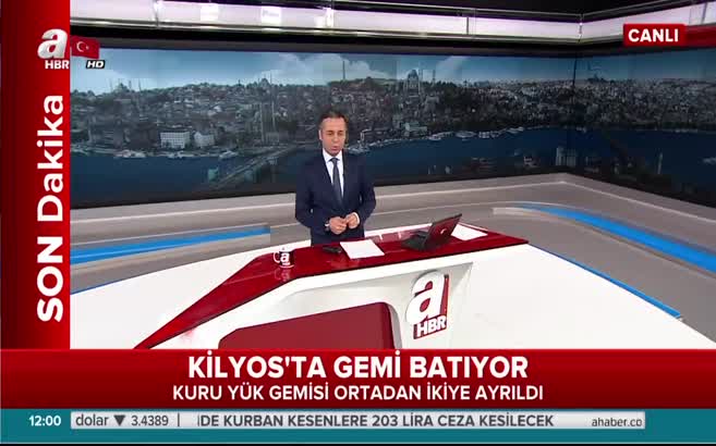 Sarıyer Kilyos açıklarında yük gemisi ortadan ikiye ayrıldı