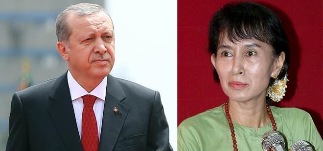 Erdoğan, Myanmar lideri ile görüştü