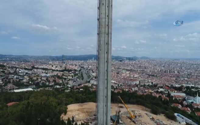 Çamlıca Kulesi'nin çalışmaları kısmen tamamlandı