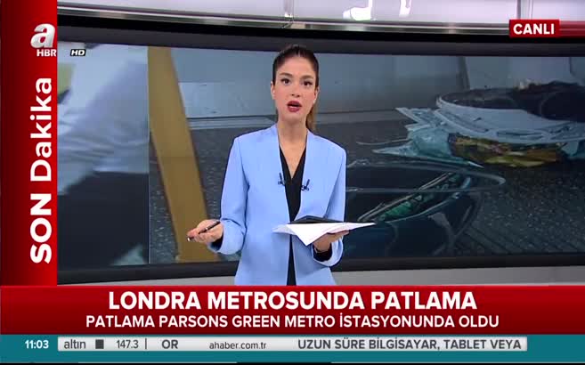 Londra metrosunda patlama