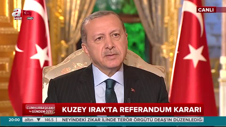 Erdoğan'dan Barzani'ye referandum tepkisi