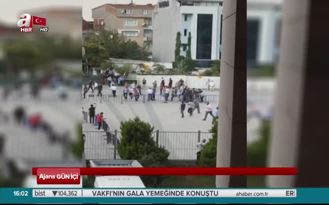 İstanbul Adalet Sarayı önündeki silahlı kavganın görüntüleri
