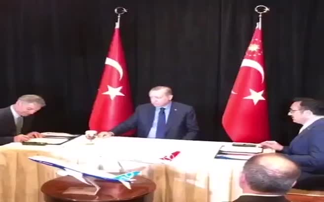 Erdoğan, THY ile Boeing arasındaki anlaşmanın imza törenine katıldı
