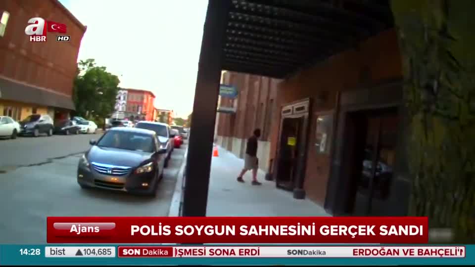 Polis soygun sahnesini gerçek sandı, aktöre ateş açtı